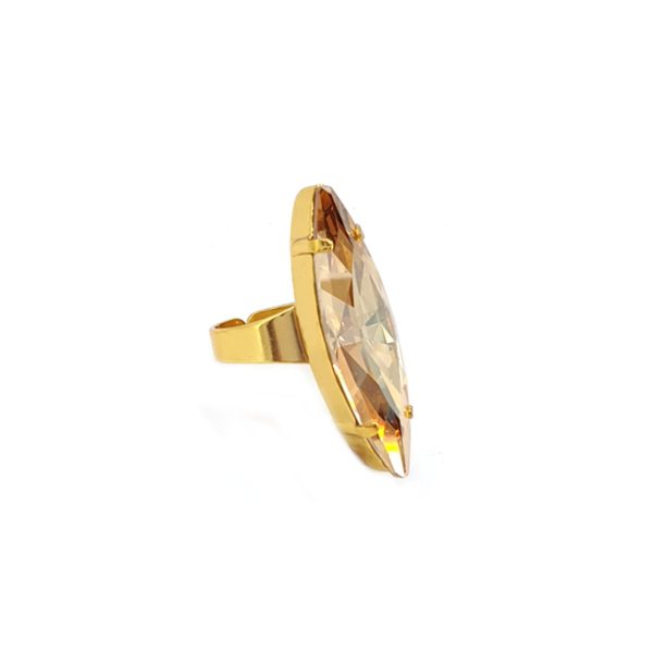 Parisian Clear Marquise Ring Gold - Image 9