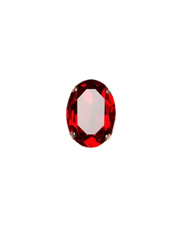 Lets Dance Red Oval Ring Gold