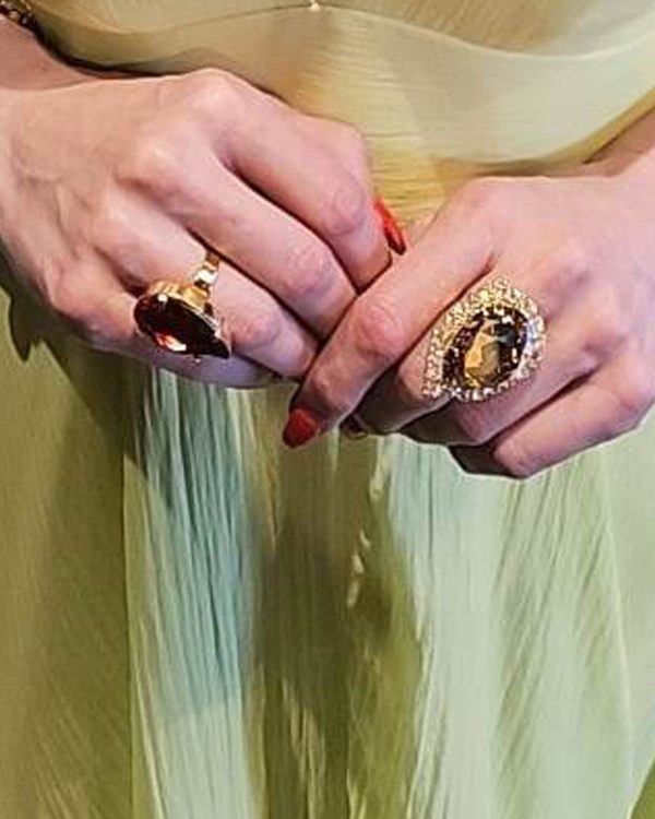 Moonlight Gold Teardrop Statement Ring - Image 5